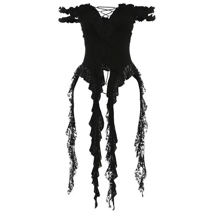 Nouvelle collection été 2026 : Camisole sexy pour femme à col bateau, bordure en dentelle transparen
