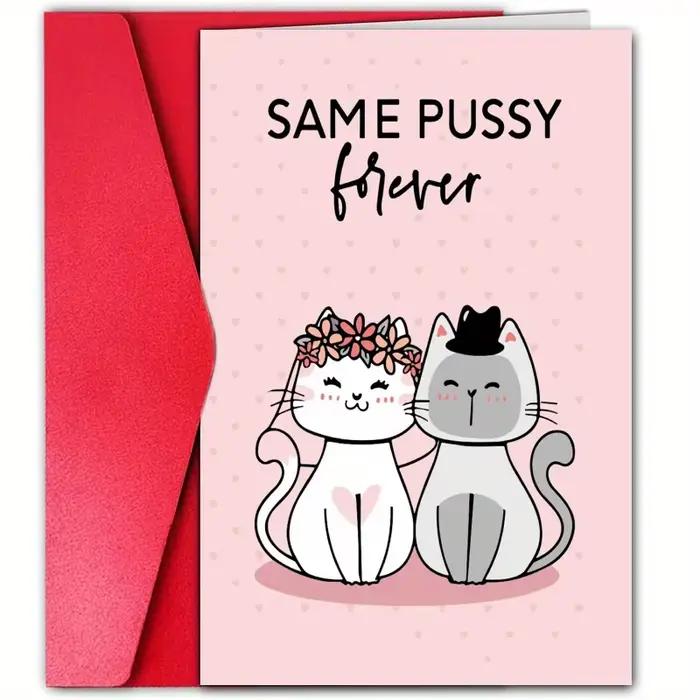 1 pièce, carte de mariage amusante, carte d'anniversaire de mariage, carte joyeuse pour la Saint-Val