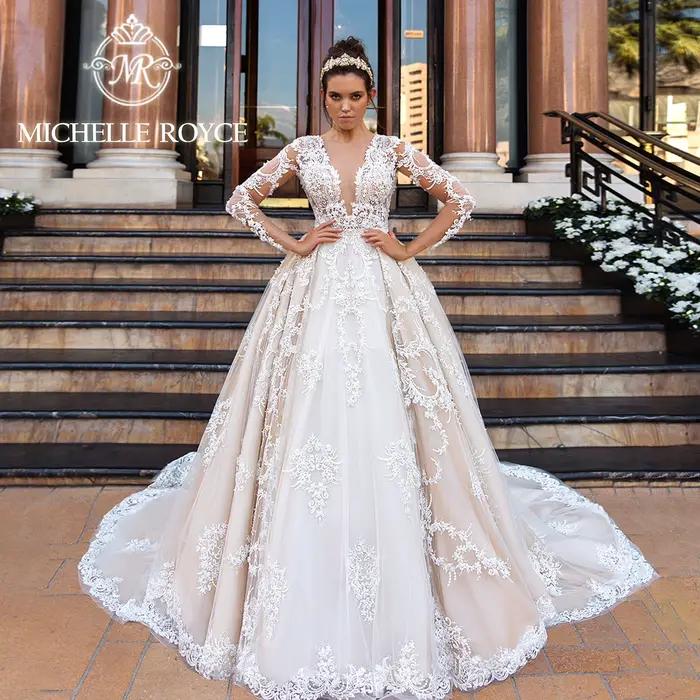 Michelle Royce robes De mariée exquises pour femme haut De gamme perles Appliques Chic chic robe De 