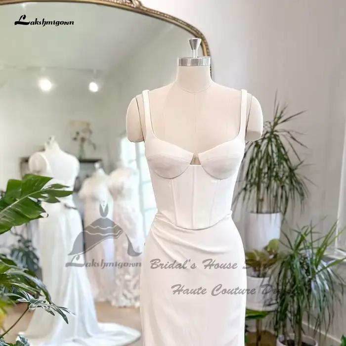 Yanshmigown-Robe de mariée sirène modeste pour femme, pansement civil éducatif, patients de plage, q