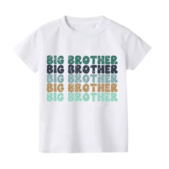 Économie Big & Little Brother pour frères et sœurs, tenues assorties pour frères et sœurs, t-shirts 