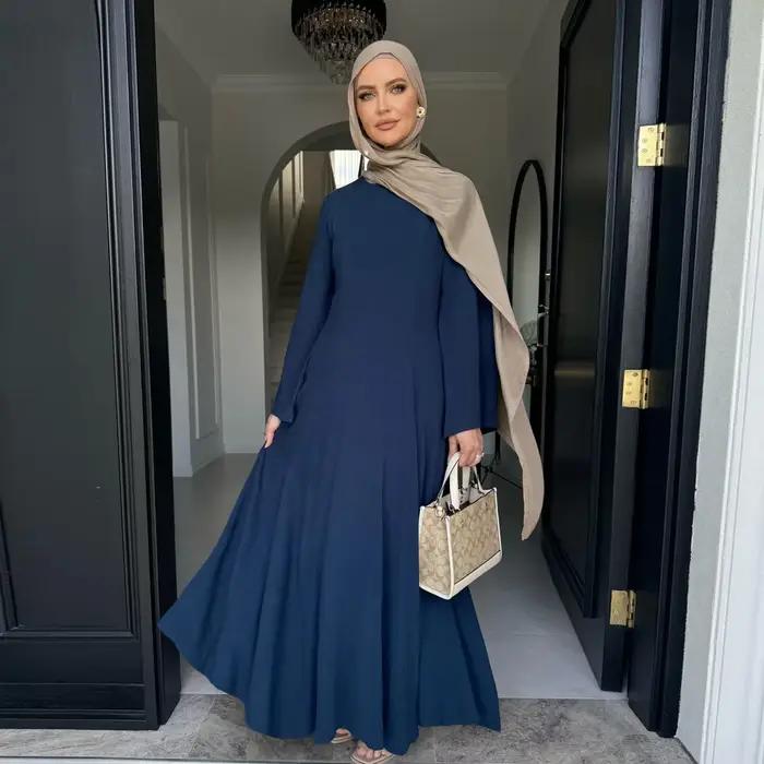 Ramadan modeste Abaya dubaï islamique musulman caftan Robe vêtements de prière femmes robes Para Muj