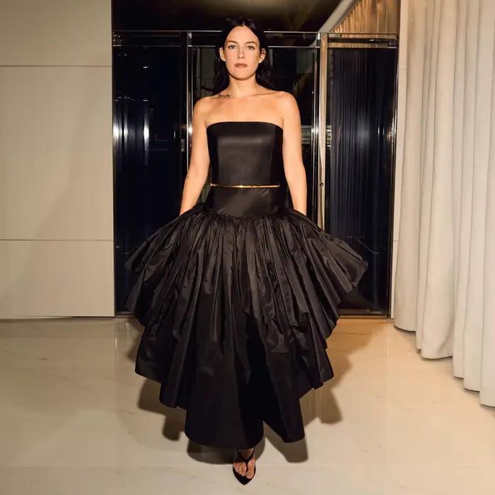 Robe de soirée moderne en taffetas noir, jupe ballon spectaculaire, sans bretelles, robes de mariée 