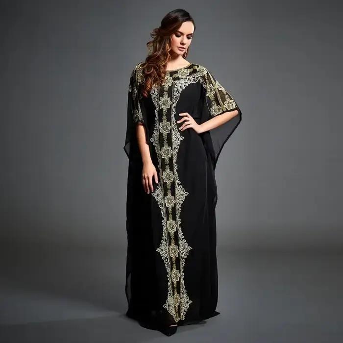 Caftan turc Marocain Qatar Oman vêtements pour femmes Robes robe d'été élégante manches longues caft