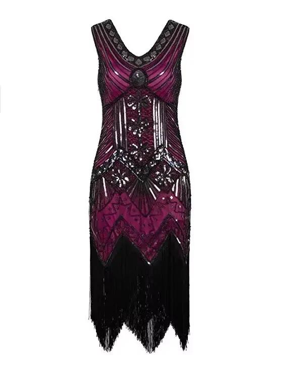 1920s robe évasée grande taille S-4XL femmes mode Vintage grande testostérone sby bananes ston Sequi