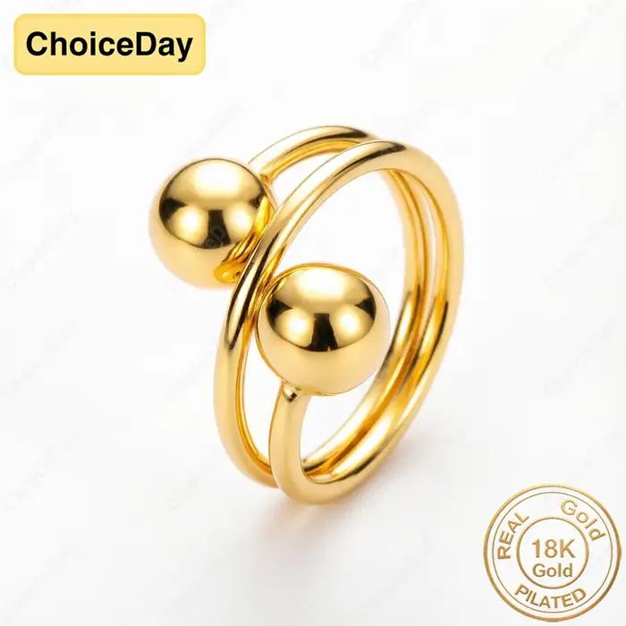 Bague perlée de luxe plaquée or 18 carats, un cadeau raffiné pour femmes, accessoires pour mariage e