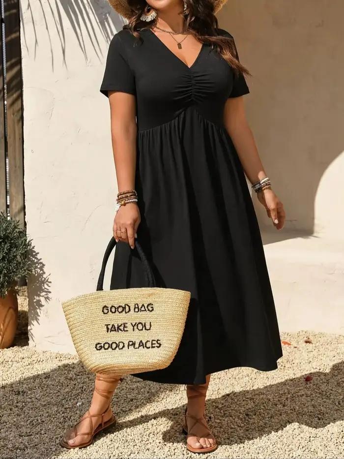 Robe décontractée pour femmes, couleur unie, coupe ample, parfaite pour un usage quotidien et un aju