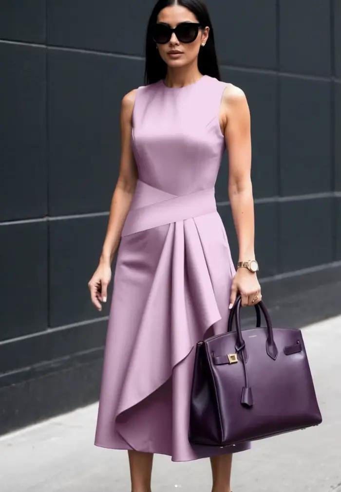 Femmes chic couleur unie avec encolure dégagée robes fendues fête formelle robe moulante élégante