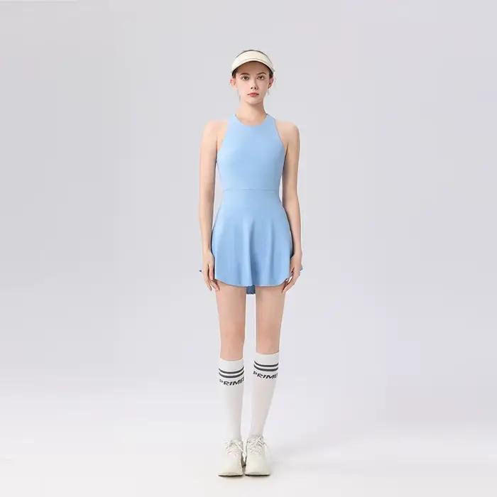 Robes de tennis pour femmes, jupes de golf, robes de badminton à séchage rapide et élastiques avec s