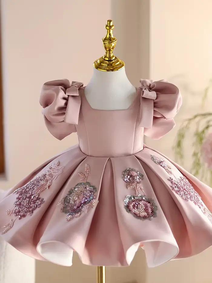 Robe de cérémonie haut de gamme pour fille, idéale pour spectacle de piano, fête d'anniversaire, dem