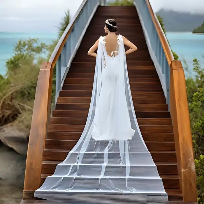 Boléro de mariage Cape de mariée voile accessoires