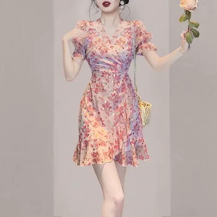 Robe florale de Style doux pour femmes