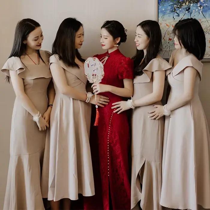 Robe de mariée traditionnelle chinoise Qipao