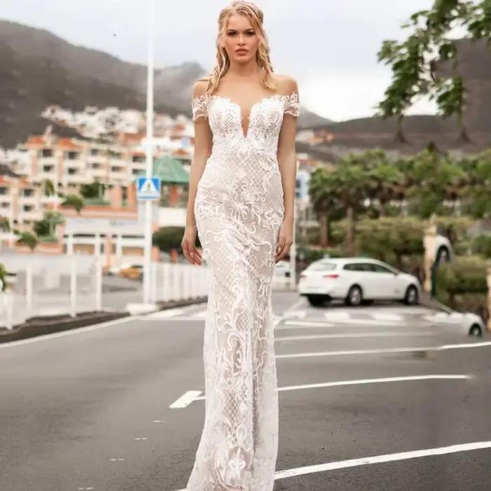 Robes de mariée sirène élégantes personnalisées 2026 pour femmes