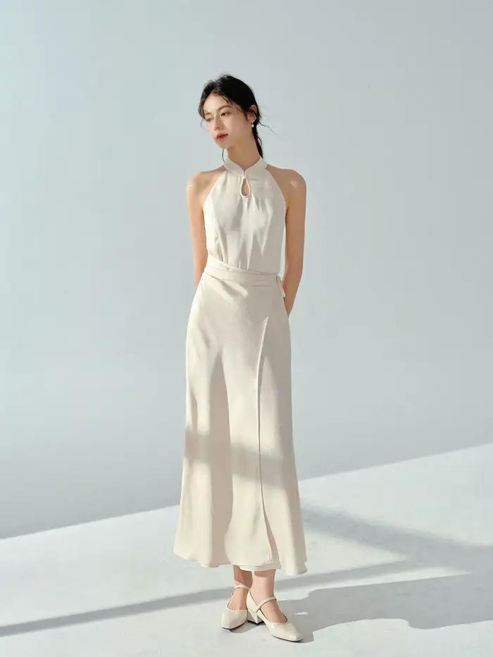 Robe longue en Jacquard élégante