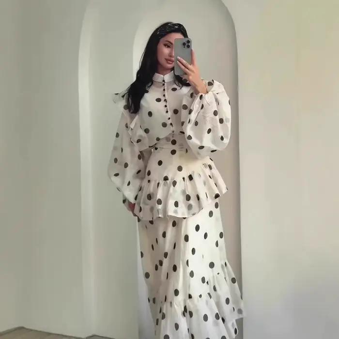 Abayas pour femmes, robes de soirée à pois