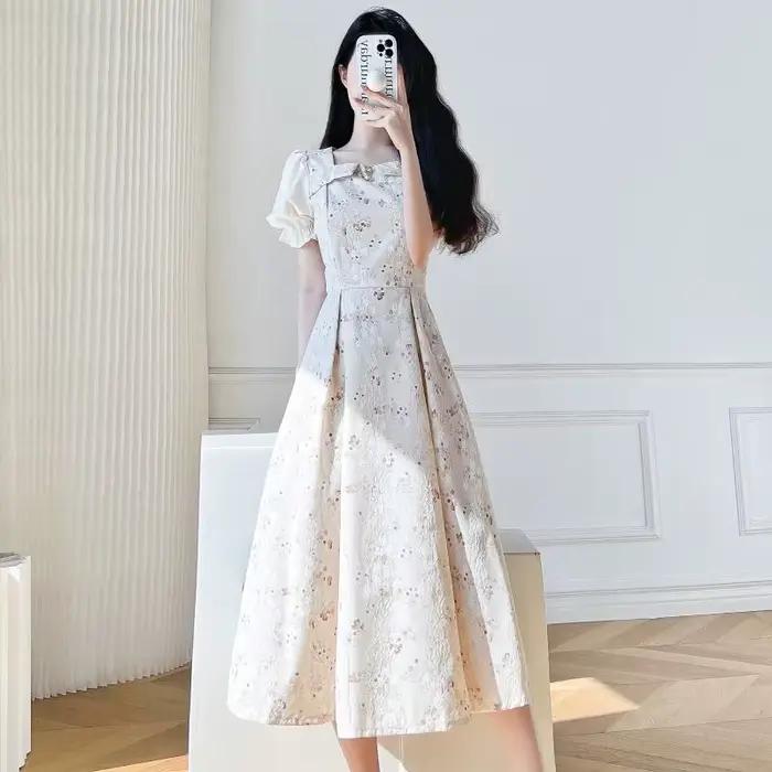 Robe Jacquard en Relief pour femmes