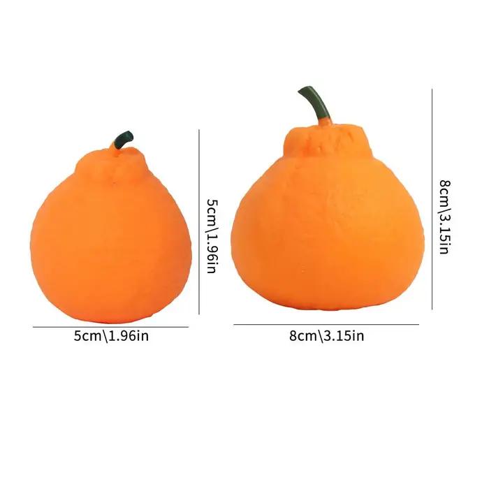 Balle anti-stress réaliste orange - Jouet à presser à remontée lente pour soulager l'anxiété