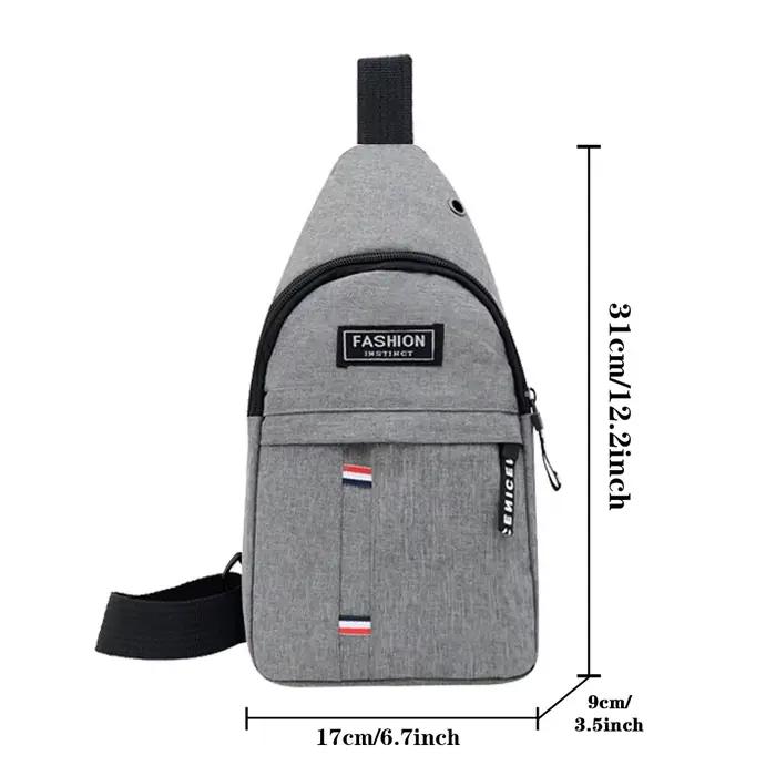 Sac à bandoulière pour hommes, petit sac à bandoulière à grande capacité, sac de poitrine multifonctionnel pour sports de plein air et loisirs