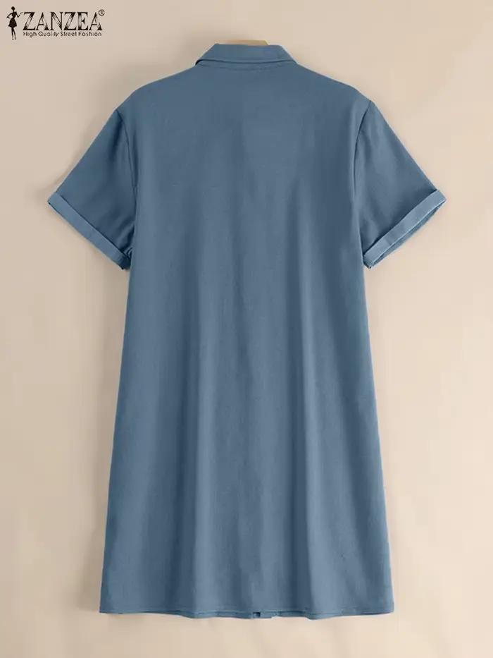 Robe Chemise en Denim pour Femme