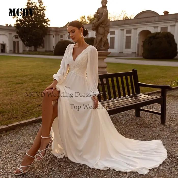 Robe de mariée civile en mousseline de soie