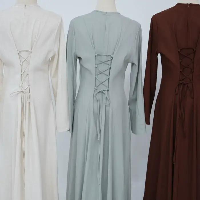 Ramadan modeste Abaya dubaï islamique musulman caftan Robe vêtements de prière femmes robes Para Mujer