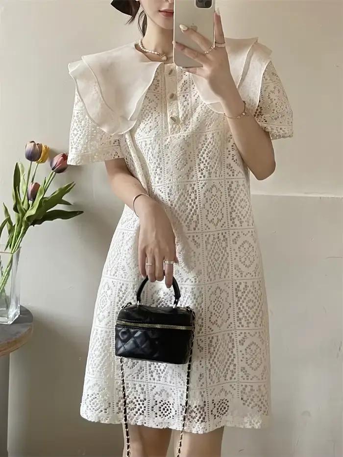 Robes féminines blanc formel robe femme Occasion anniversaire Kawaii dentelle vêtements Y2k mode été 2025 élégant et beau