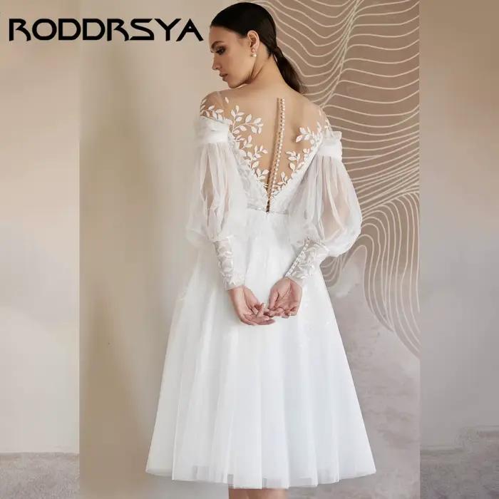 RODDRSYA – robe de mariée trapèze en Tulle