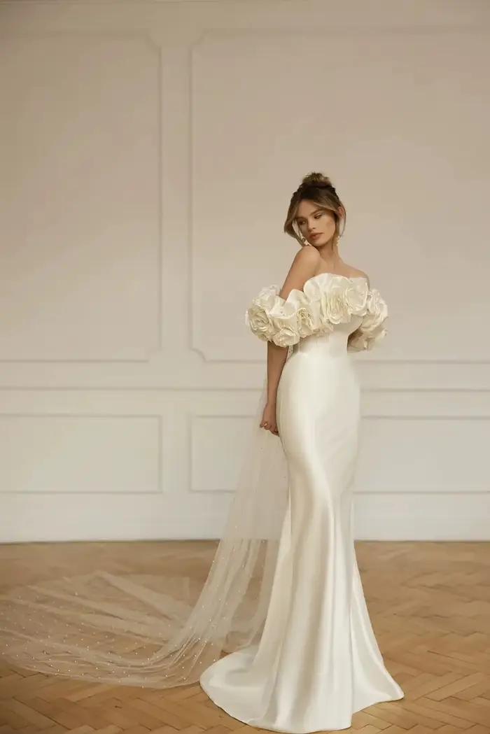 Robe De mariée sirène en Satin