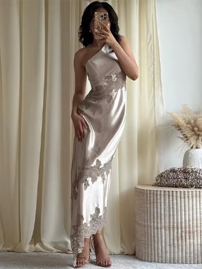 Robe longue élégante imprimée pour femme