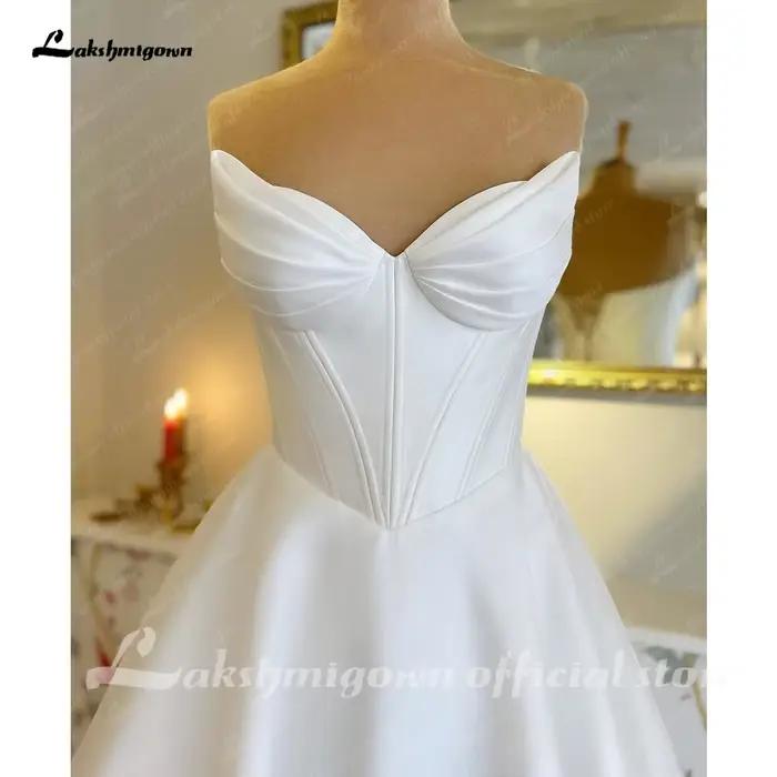 Lakshmigown – robe De mariée classique en Satin doux