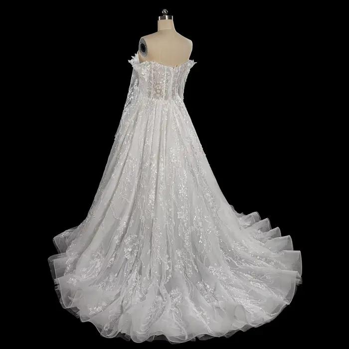 Robes de mariée florales Sheer Fairy pour femmes