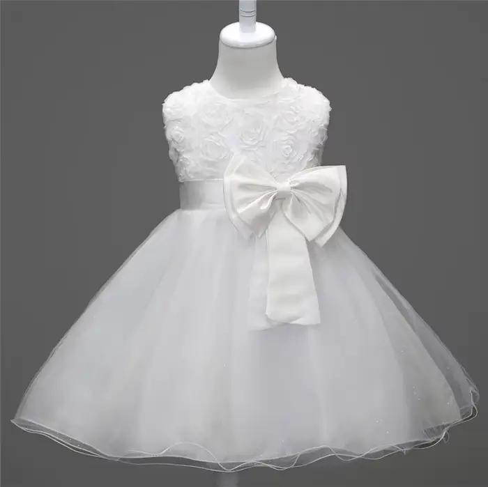 Robe de demoiselle d'honneur en polyester et viscose sans manches pour filles princesses occassions spéciales cérémonies mariage baptême anniversaire première communion