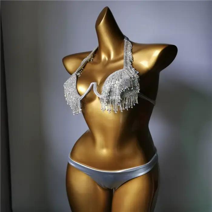 Maillot de bain avec pierres siamoises pour femmes mûres