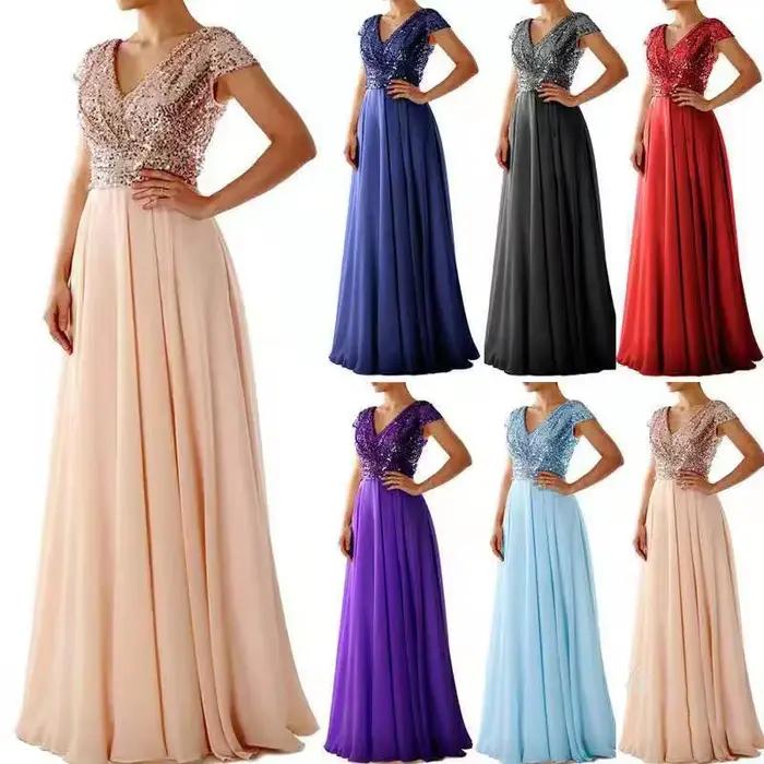 Robe de soirée élégante en mousseline de soie
