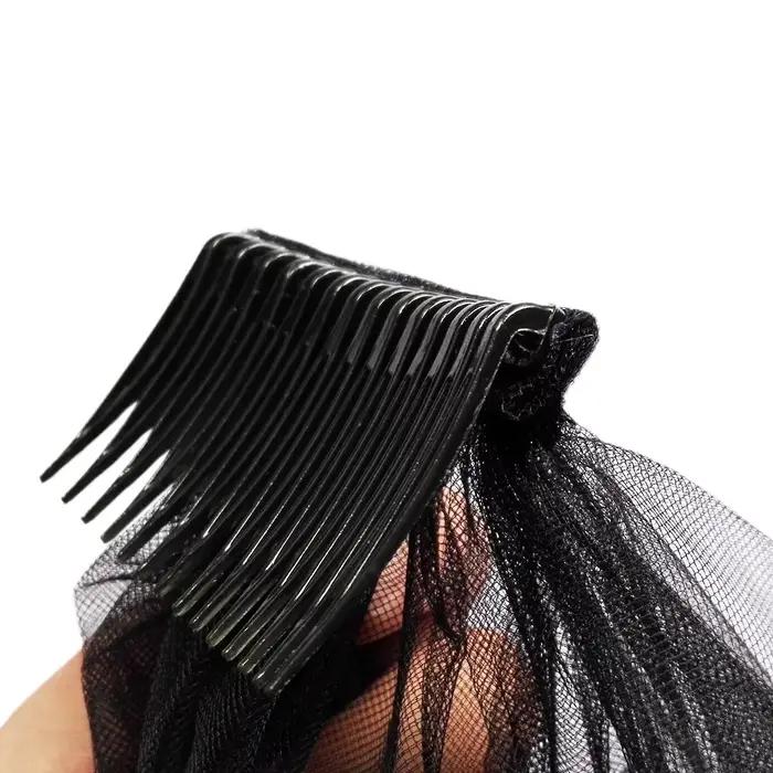 Voile de mariée d'Halloween pour femmes avec bord en dentelle