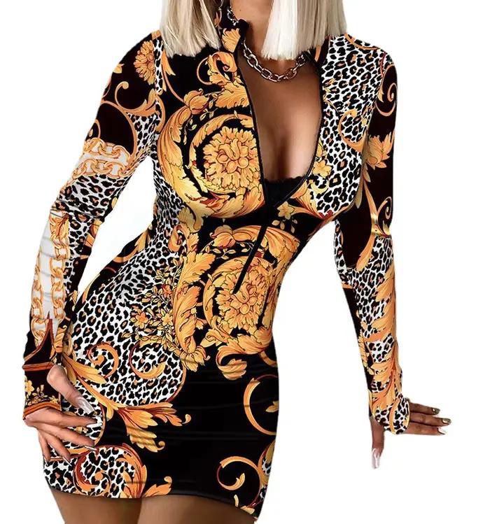 Mini robe moulante sexy pour femme