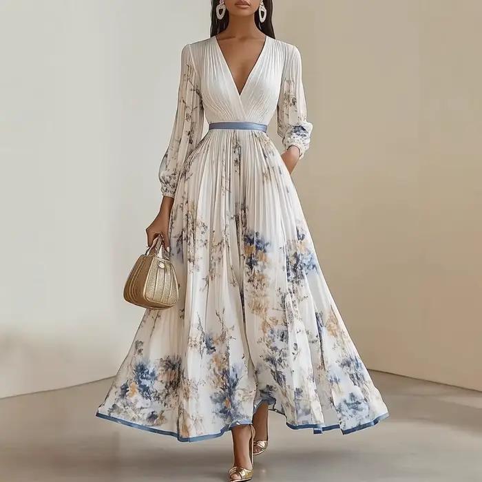 Robe Maxi élégante à manches longues pour femmes
