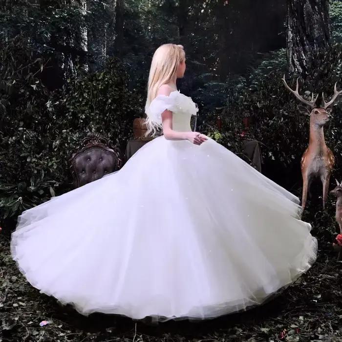 Robe de mariée de luxe Cendrillon chérie pour femmes