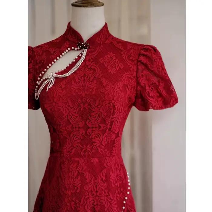 Robe de mariée traditionnelle chinoise Qipao