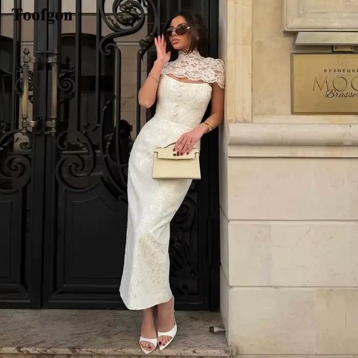 Robes de mariée personnalisées Toofgon en dentelle avec gaine