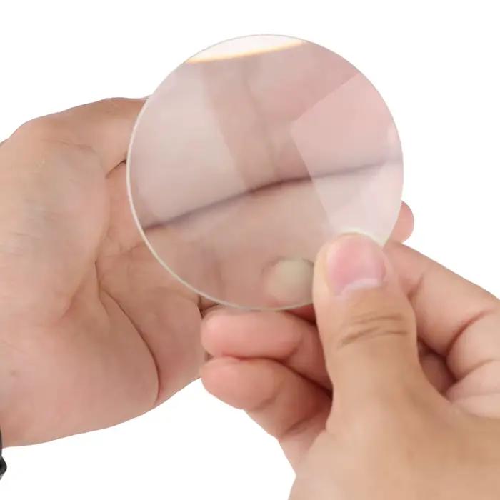 Lentille de verre double convexe, optique focale, fraisage, loupe de bureau 75 mm