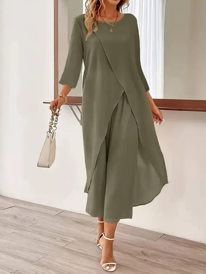 Ensemble deux pièces pour femmes grande taille