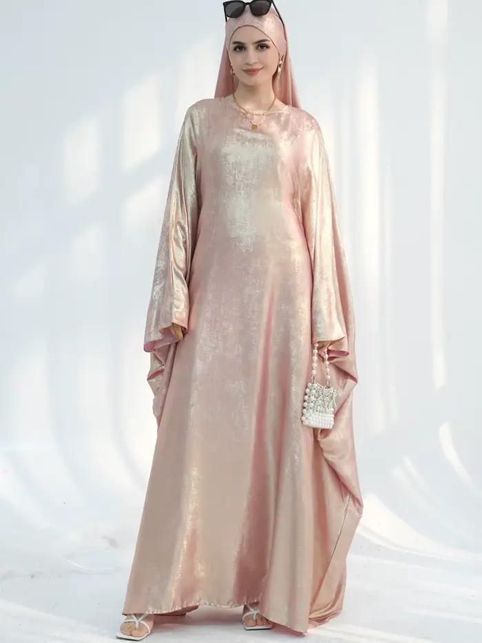 Femmes musulmanes dubaï turquie Abaya solide Robe longue modeste Ramadan