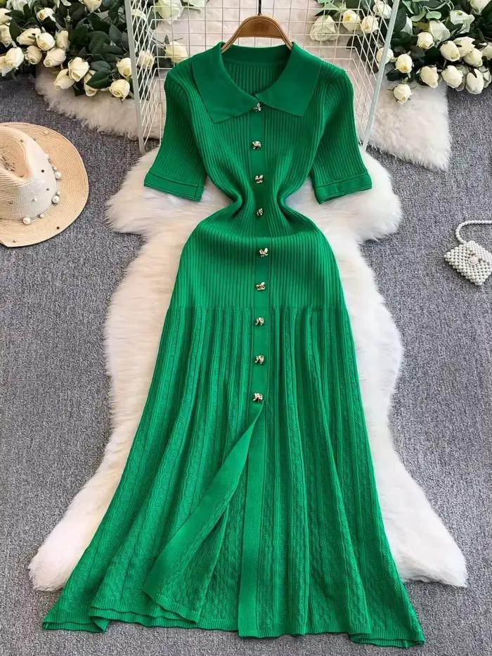 2025 Robes pour femme tricotées vintage