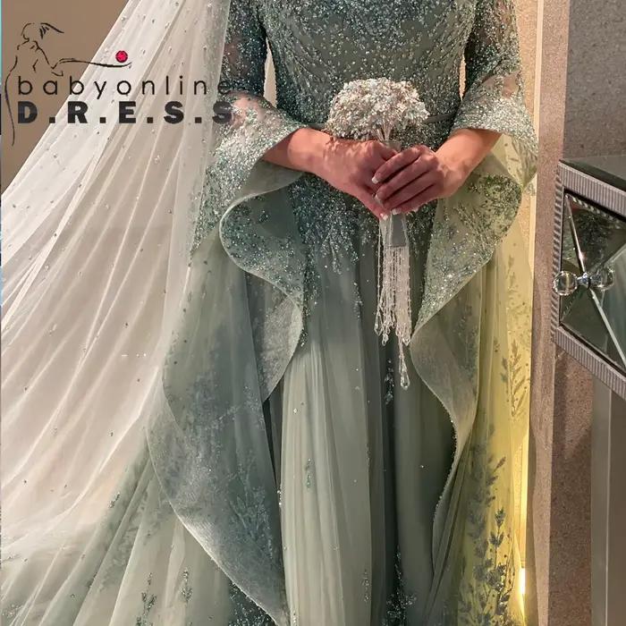 Robe de mariée exquise en organza avec train de cathédrale, col carré, décoration en cristal et paillettes, pour femmes enceintes et occasions formelles