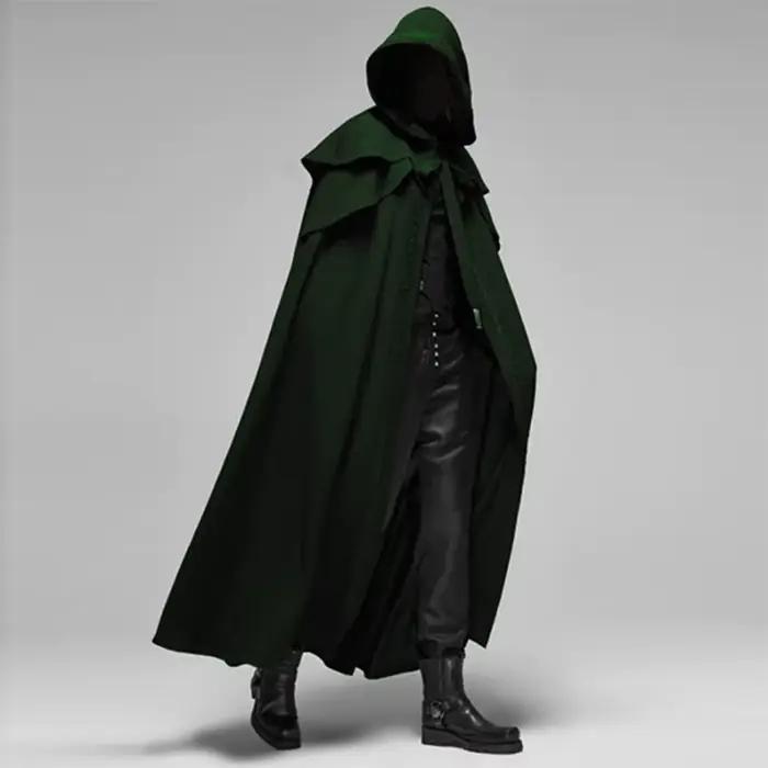 Robe de Magicien à Capuche pour Homme et Femme, Déguisement d'Halloween, Style Médiéval, Streetwear