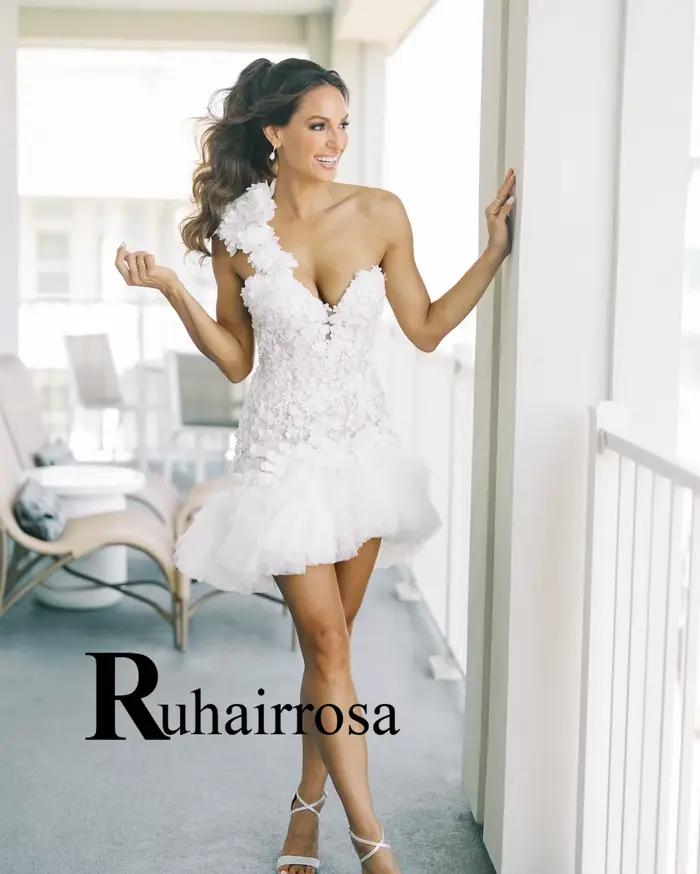 Ruhair bohême une épaule robes de mariée