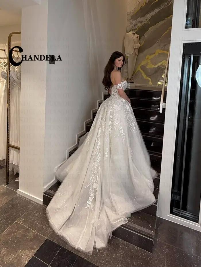 CHANDELA Robe de mariée de bal élégante pour femme