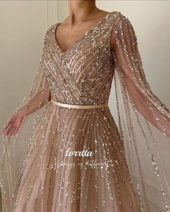 Lorrtta-Robe de soirée en tissu brillant Grace pour femmes